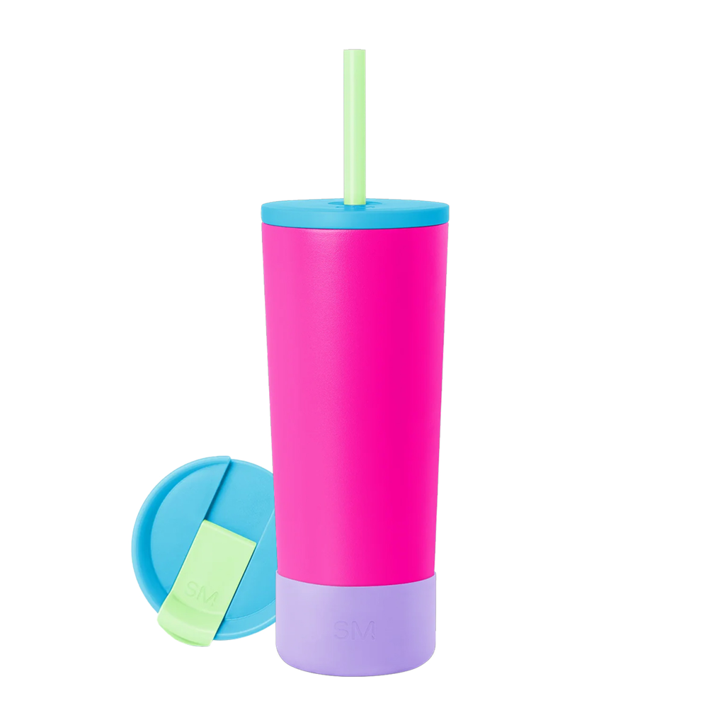 24 oz Simple Modern® Stainless Steel Double-Walled Insulated Classic Tumbler w/ Straw Lid