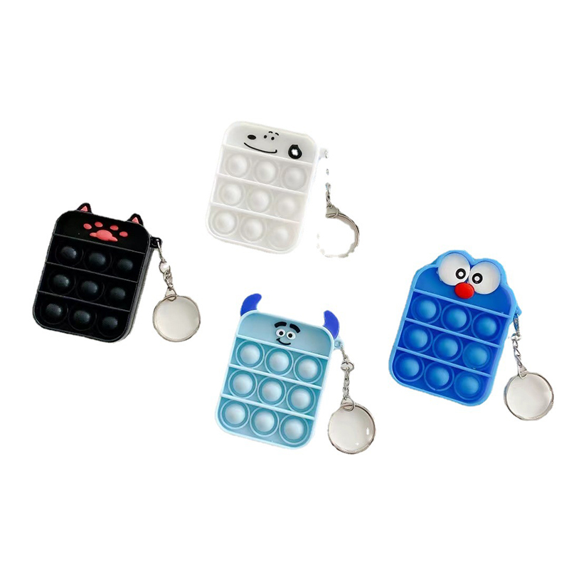 Silicone Squeeze KeyChain Toy for Adults Kids 10