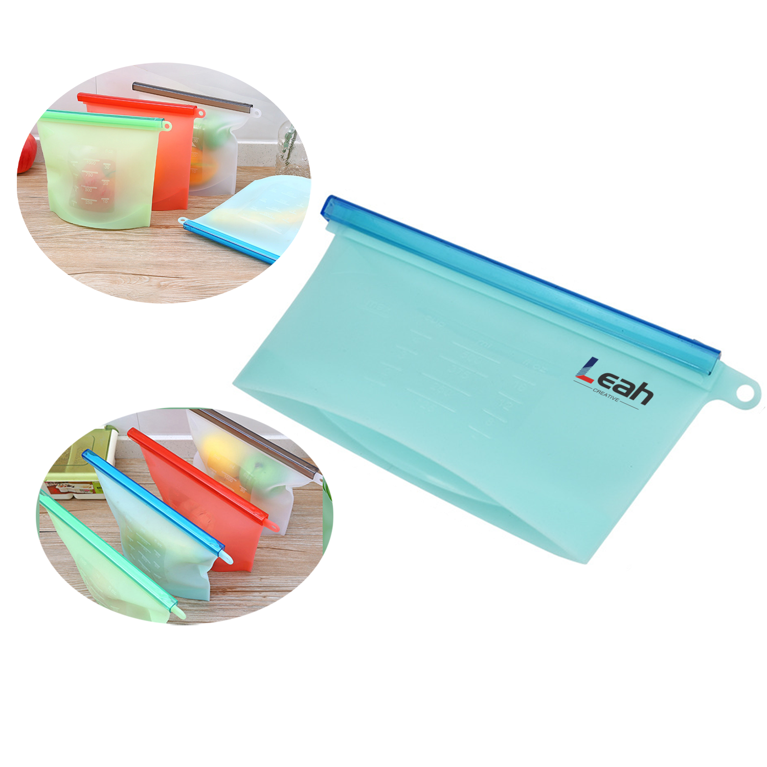 500ml Food Silicone Refrigerator Sealing Bag 2