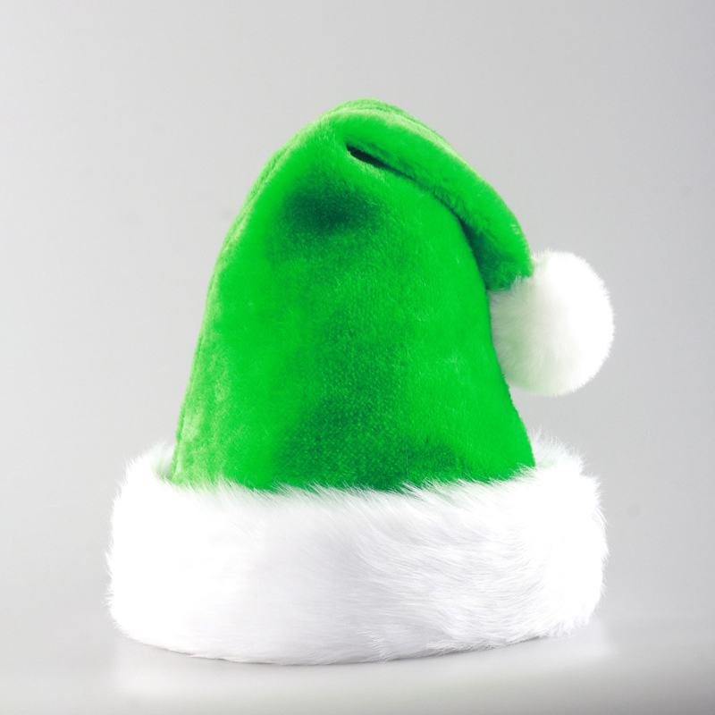 Santa Hat Holiday Unisex Velvet Comfort Extra Thicken Santa Xmas Hat 4