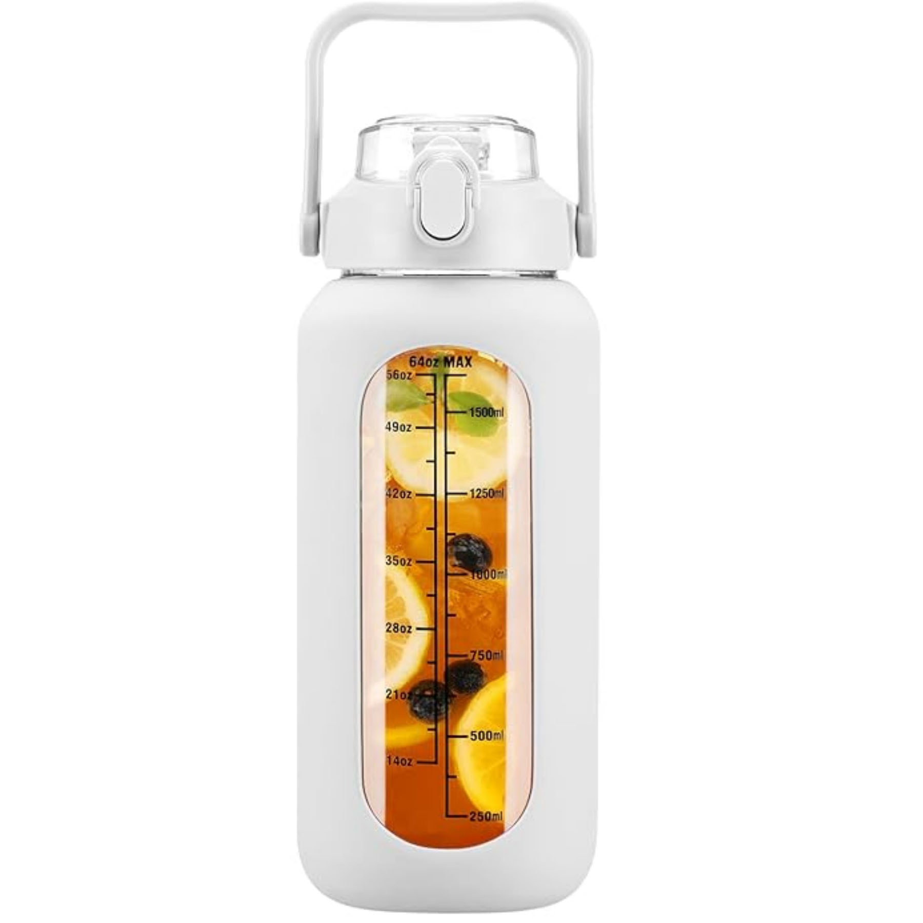 64 oz Glass Graduated Water Bottle 9
