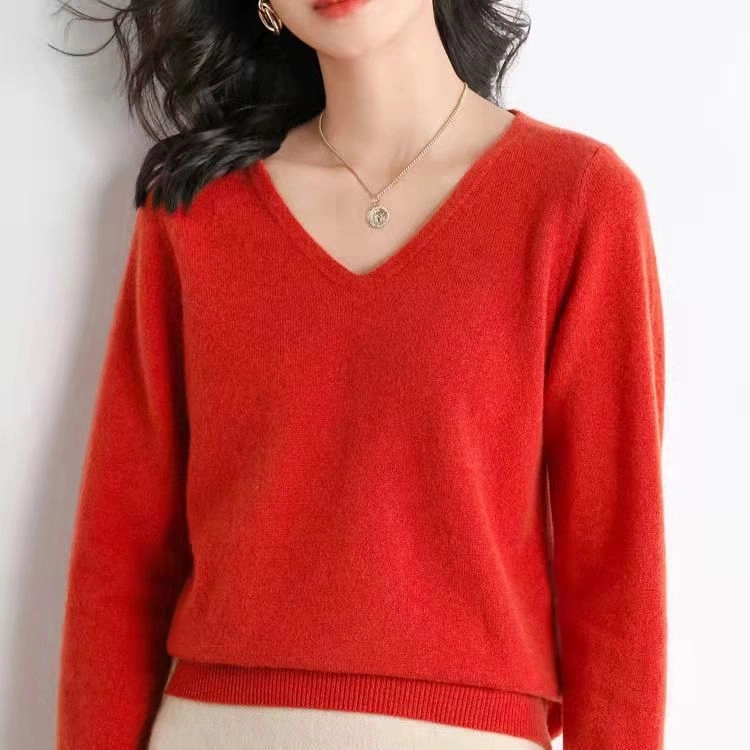 Ladies' V-Neck Sweater 4