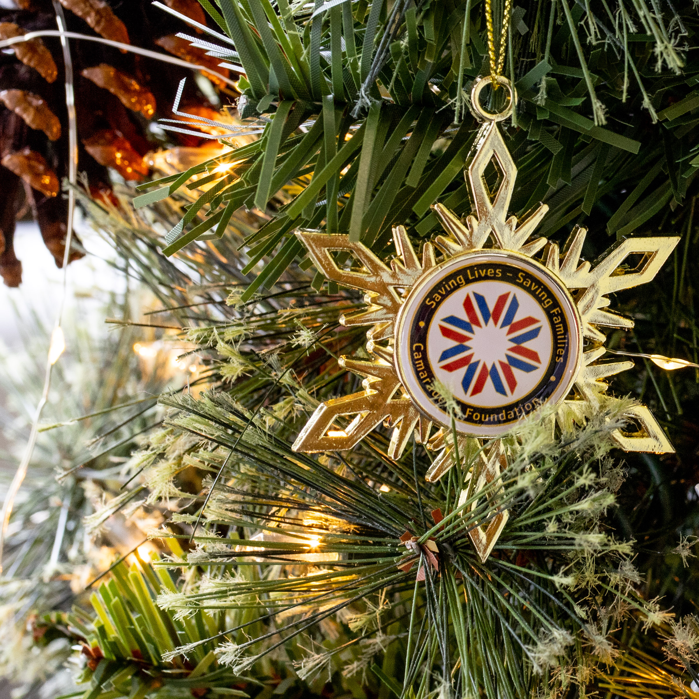 Gold Snowflake Holiday Ornament 4