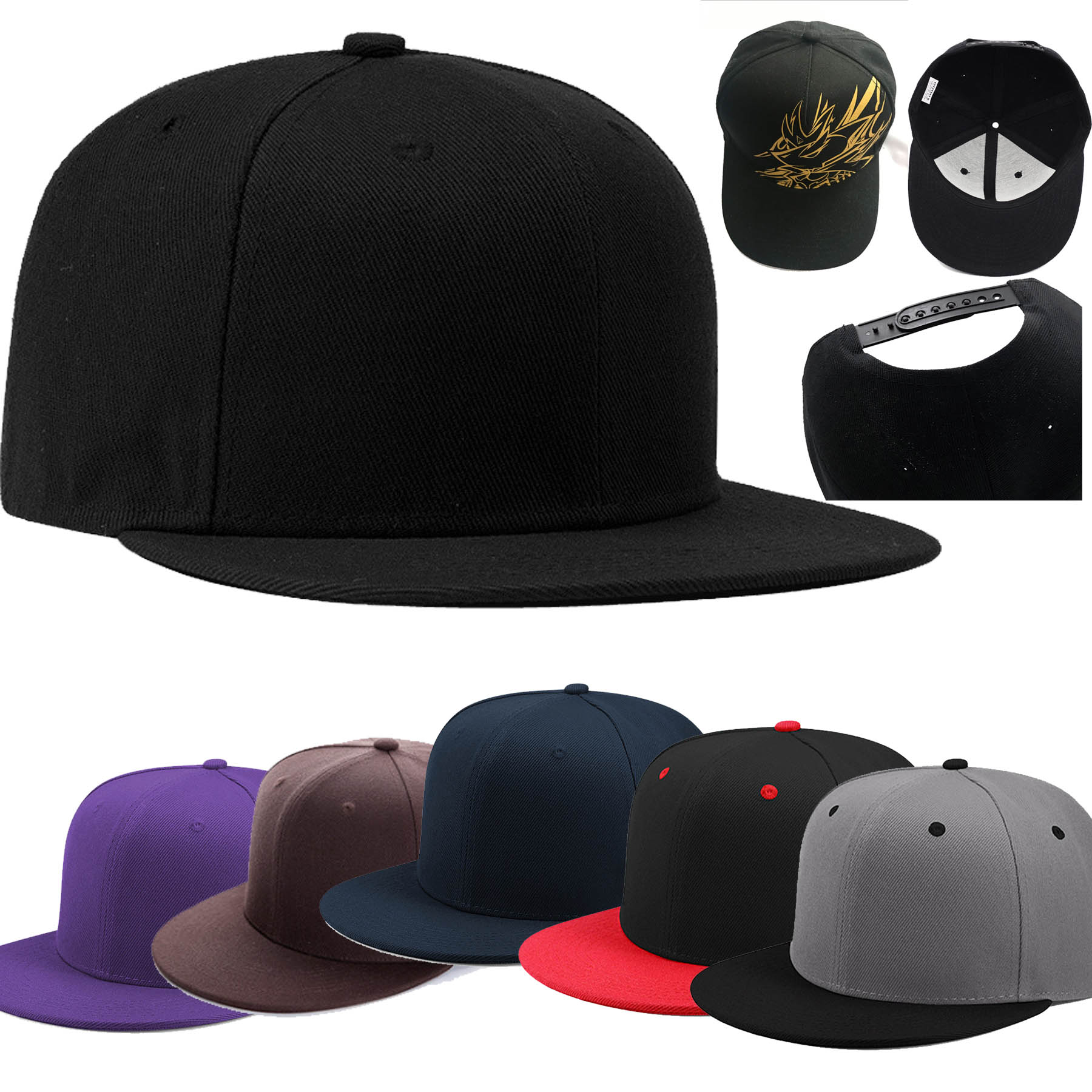 Flat Brim Sun Visor Hip Hop Hat 1