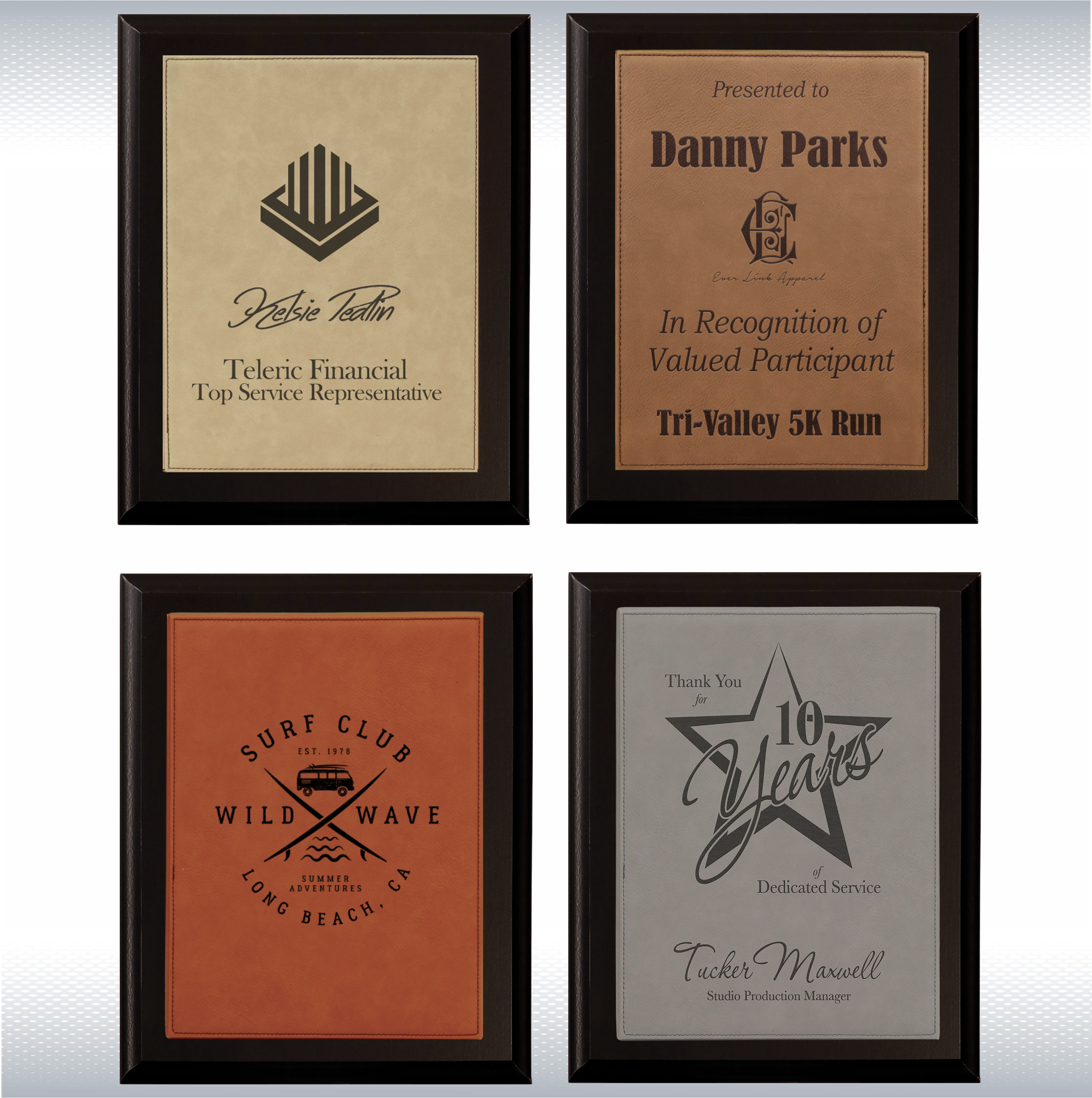 Black Plaque W/ Leather Plate 3