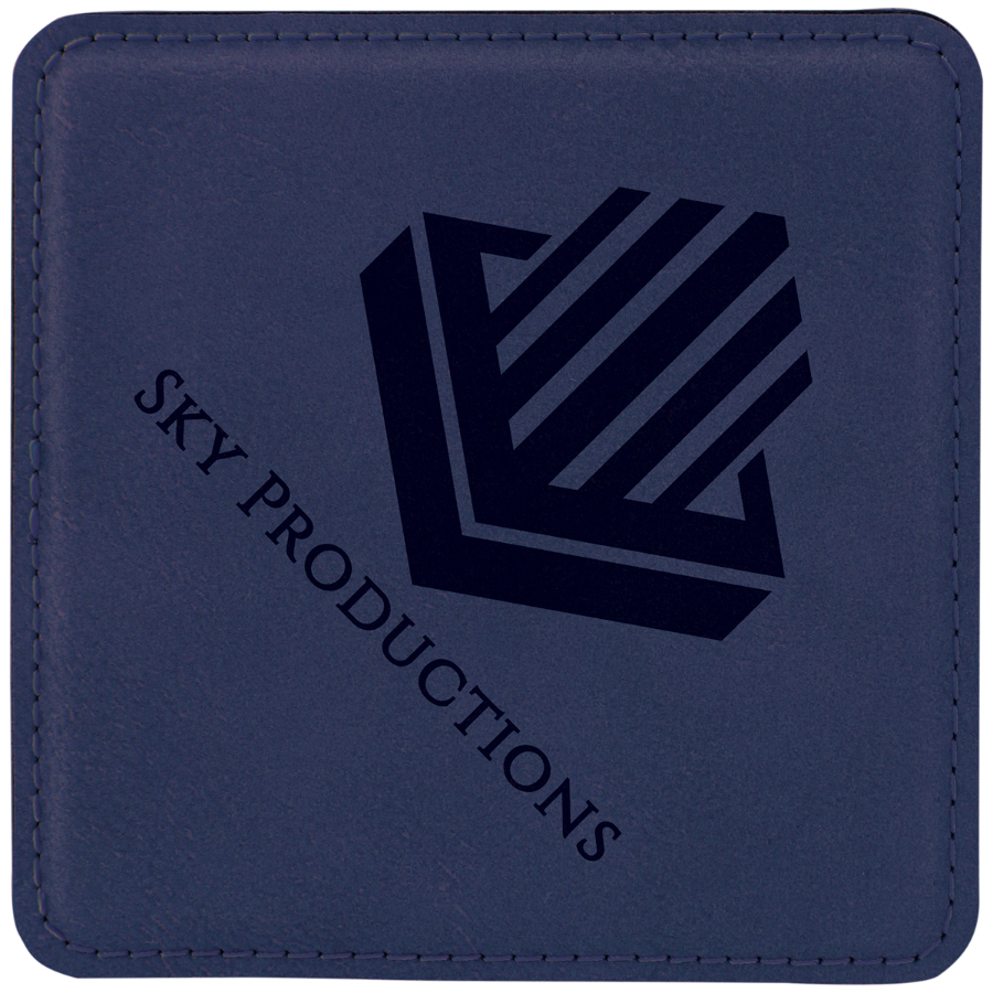 Leather Square Coaster, 4 x 4 x 5/32" 7
