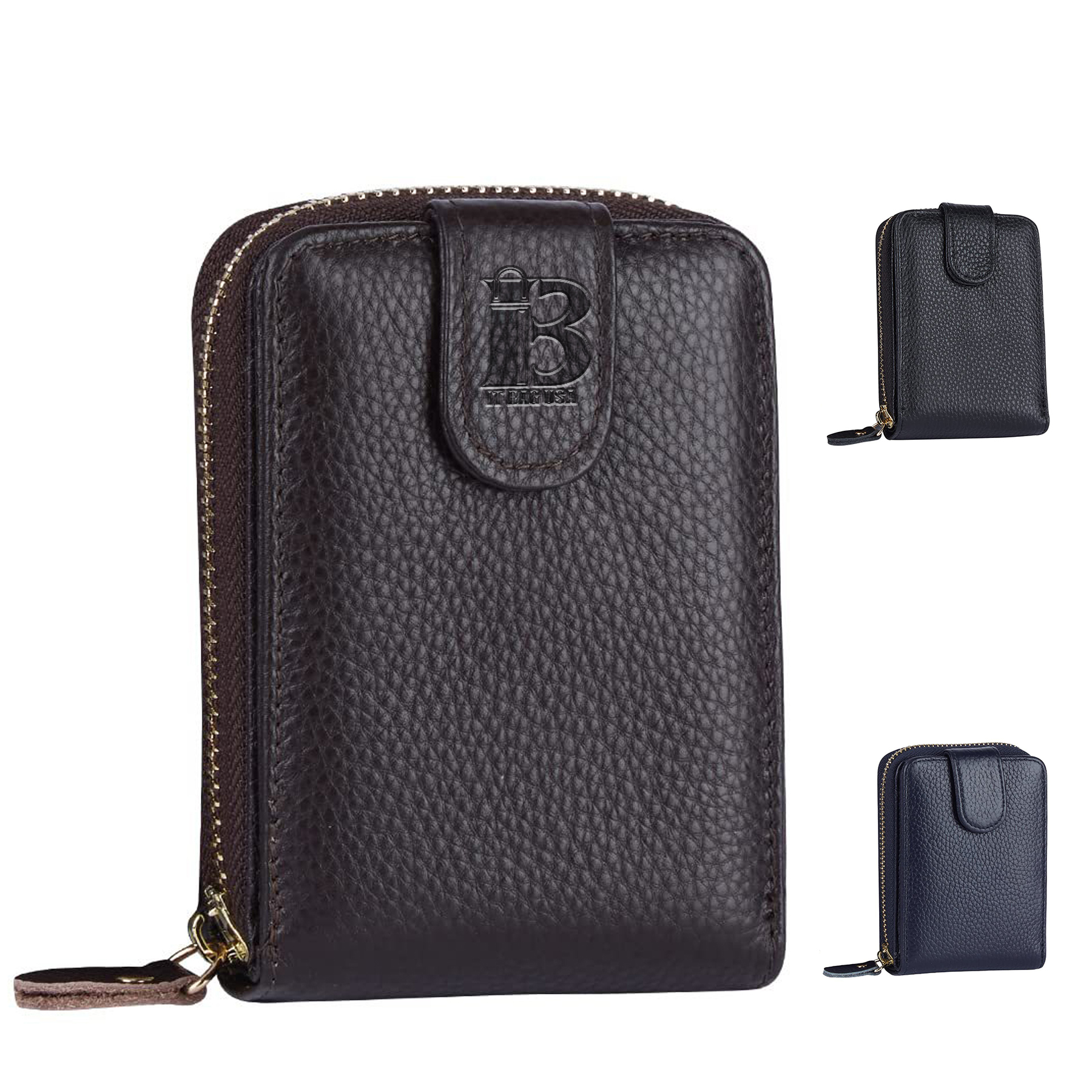 Genuine leather men's organ card bag 7