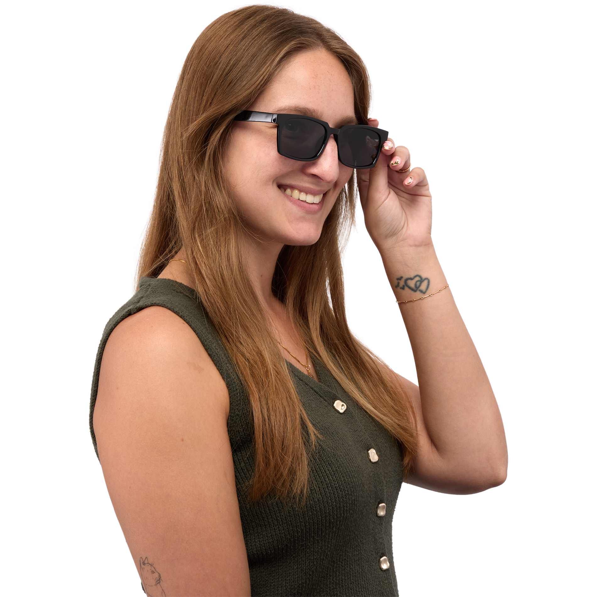 Ashley Recycled Square Sunglasses 57