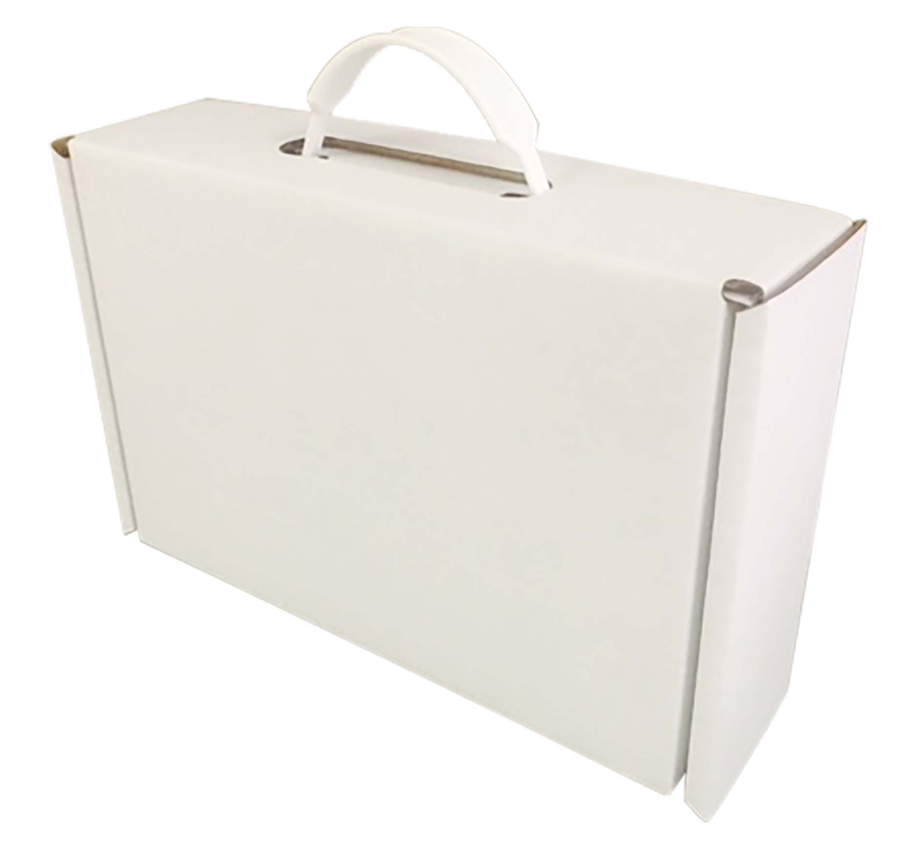 9 3/4" x 6 3/4" x 2 3/4" - B-Flute Box with Handle 2
