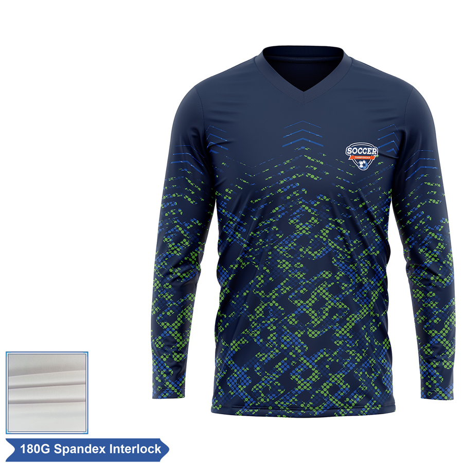 Sublimation Long Sleeve Soccer Jersey - 180G Spandex 4