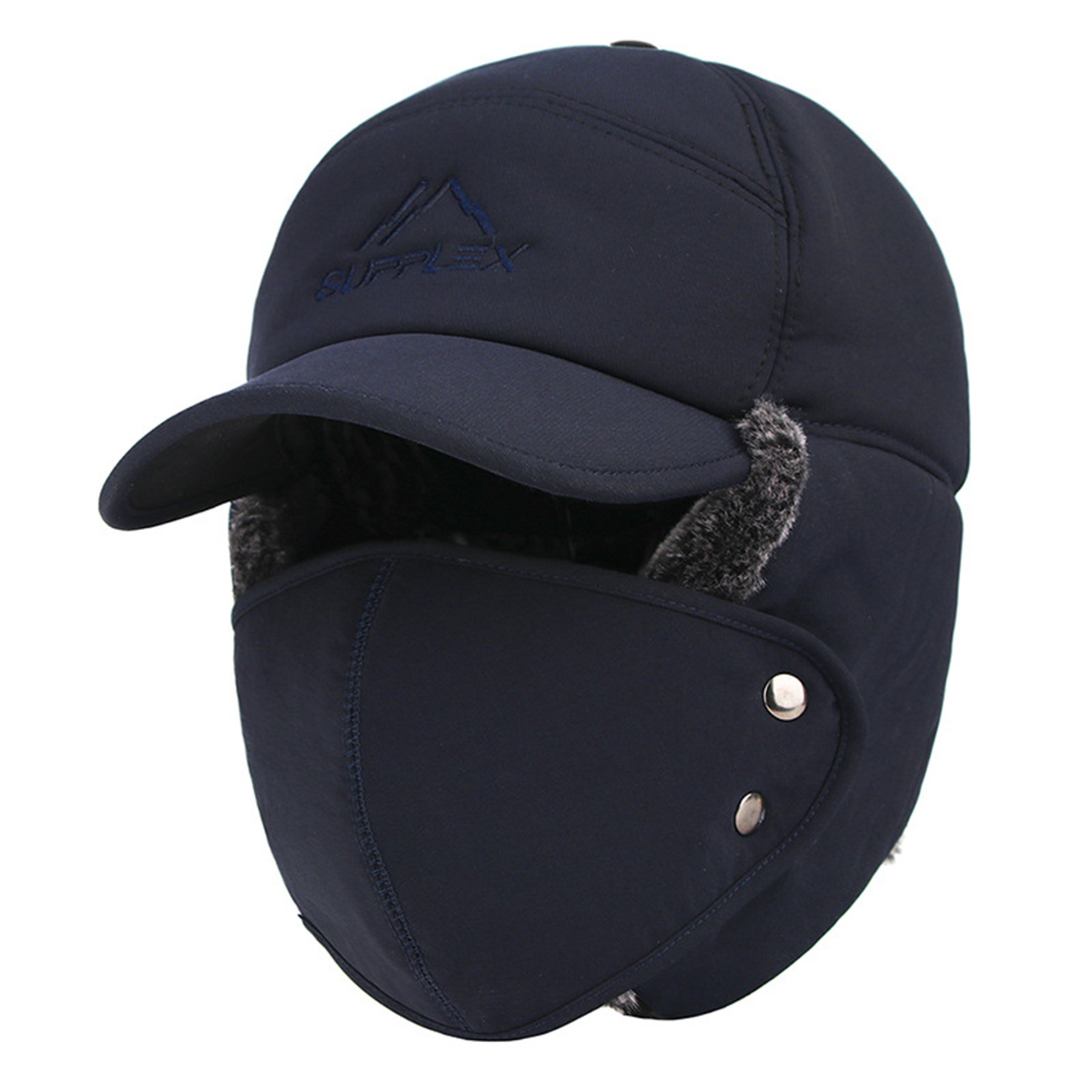 Baseball Cap with Earlaps and Face Mask 4