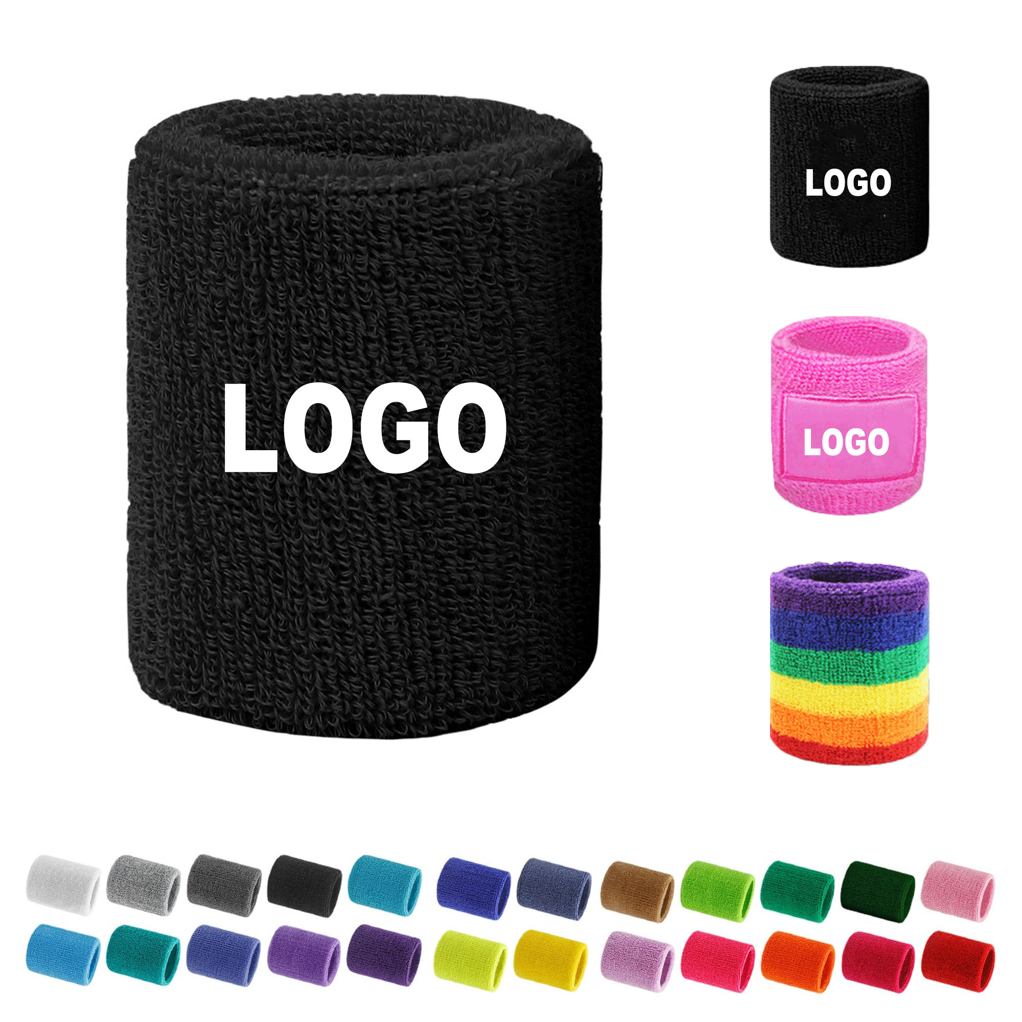 Multicolor Sports Wristbands Sweat absorbing 2