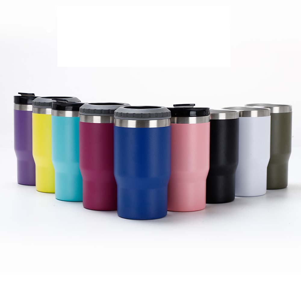 14oz Insulated Can Cooler With Two Lids 3