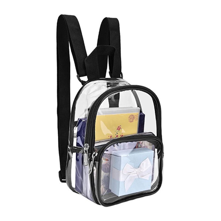 PVC Clear Mini Backpack Stadium Transparent Bookbag 11
