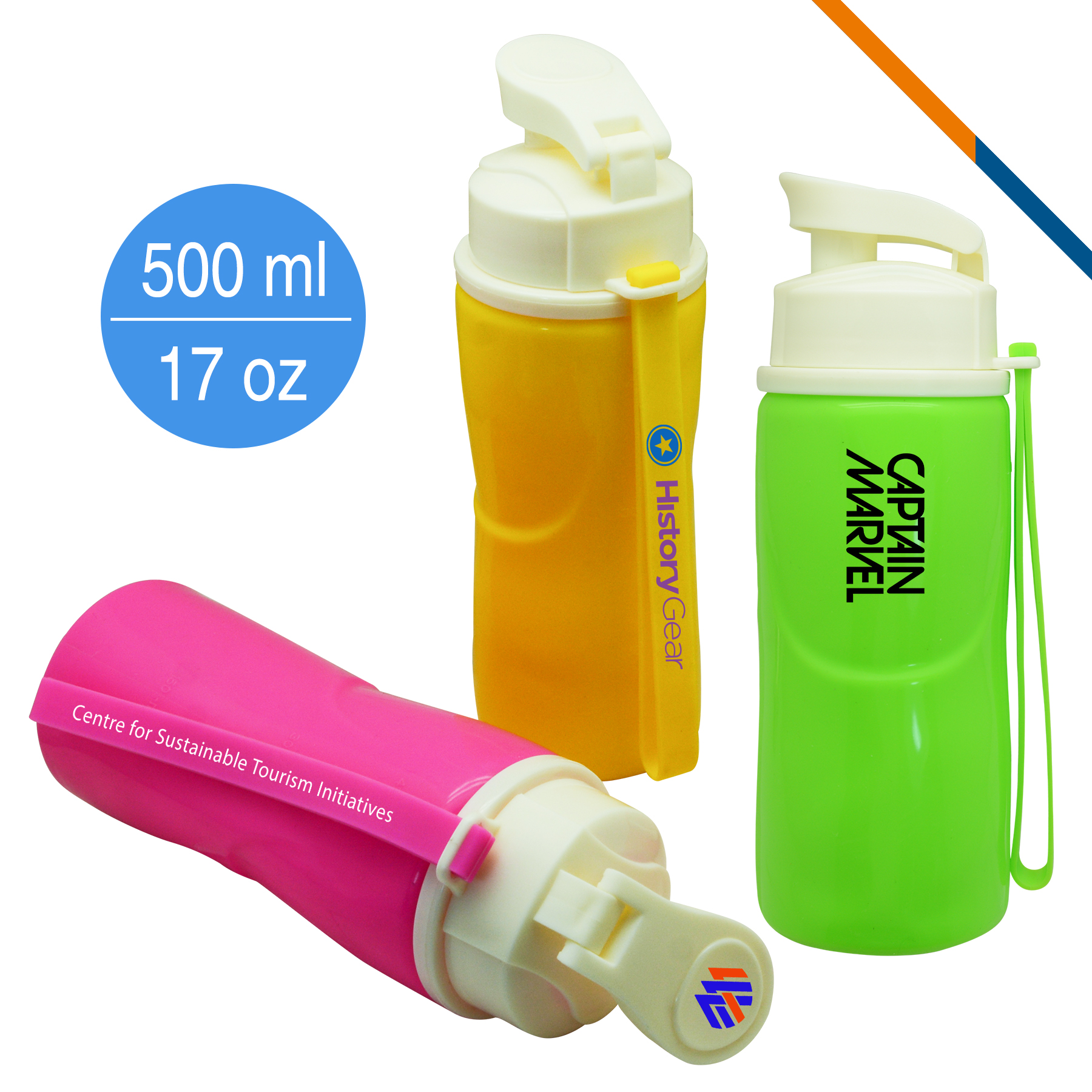 Handy Foldable Water Bottle 17 oz 1