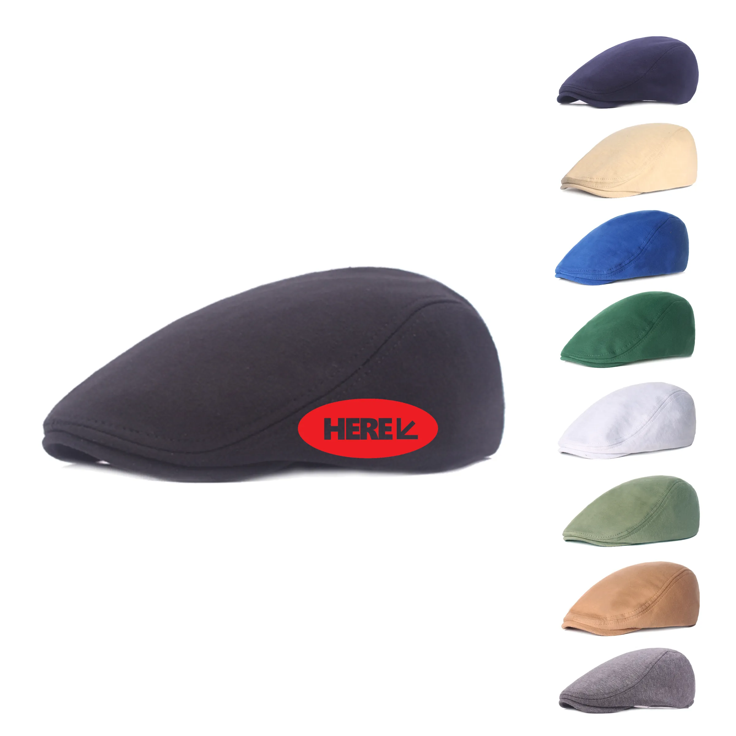 Cotton Adjustable Newsboy Hat Flat Cap 12