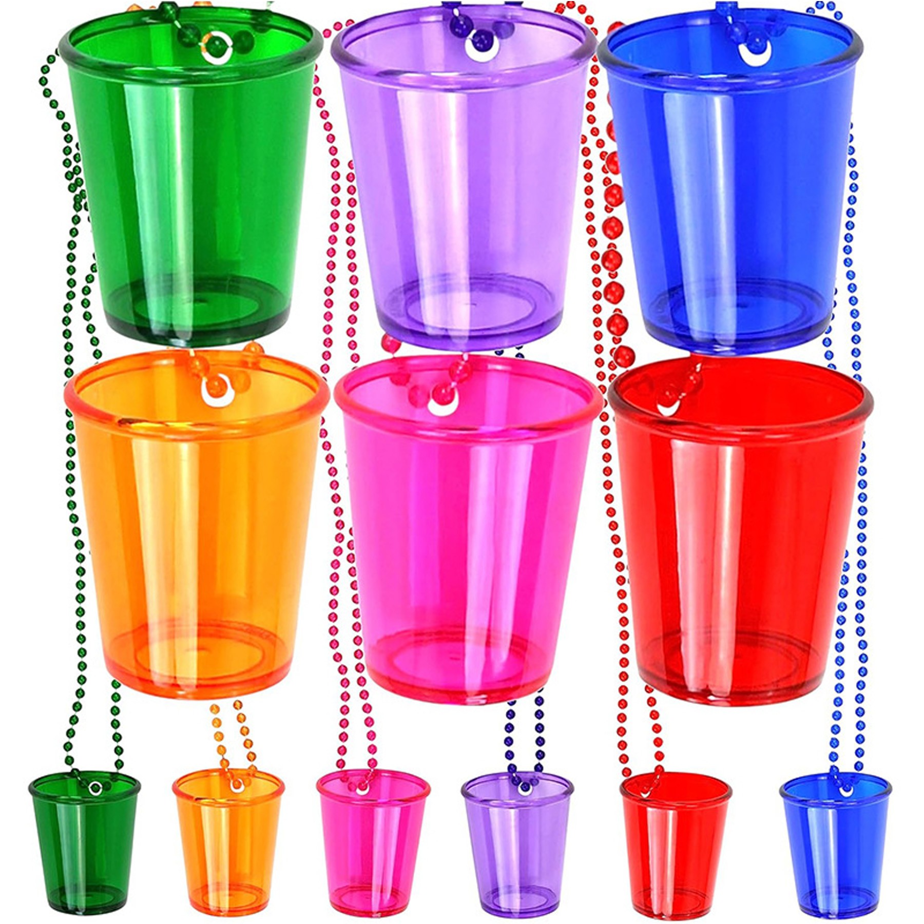 2 Oz Party Beaded Necklace Cups 6