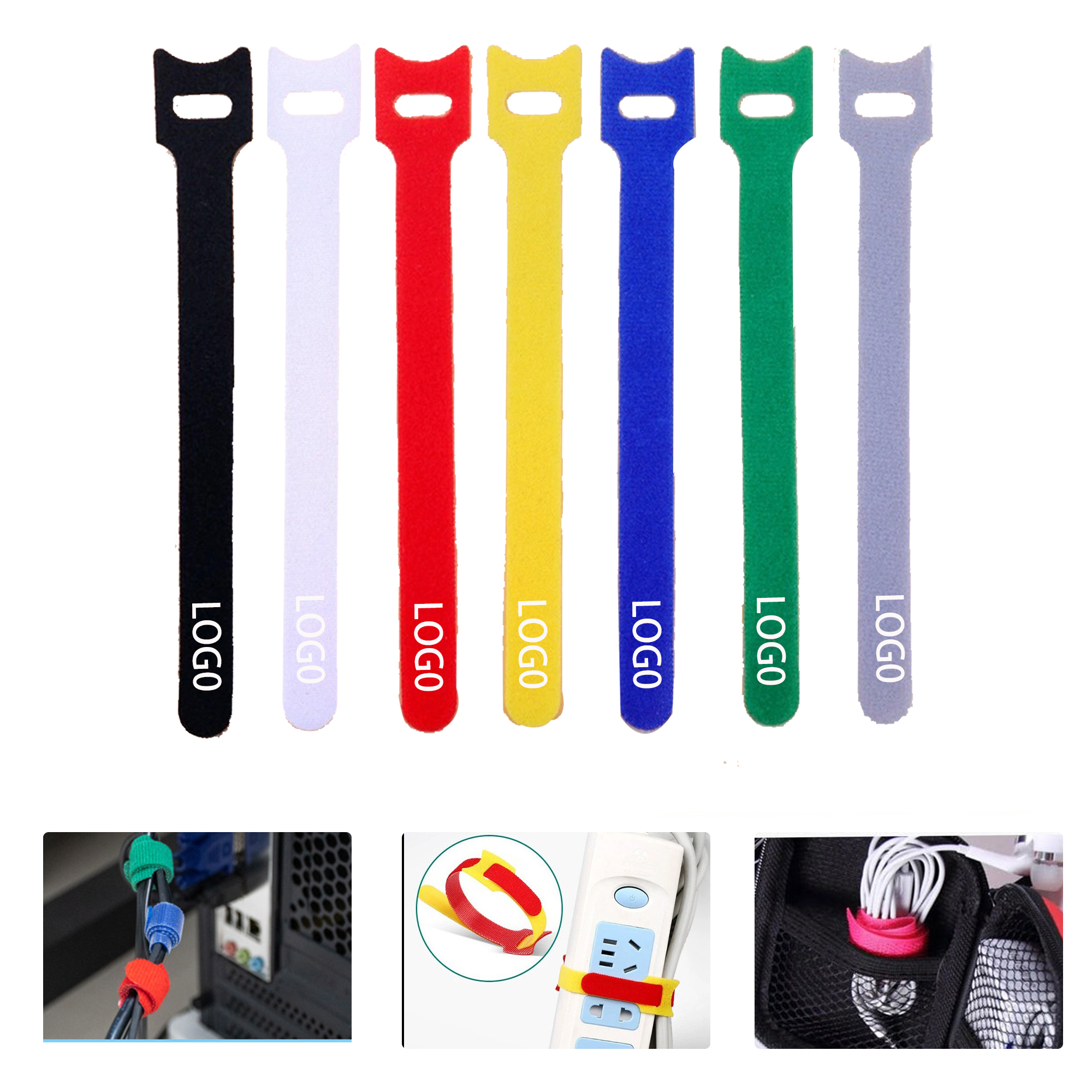 MOQ:3000pcs Hook And Loop Cable Ties 2