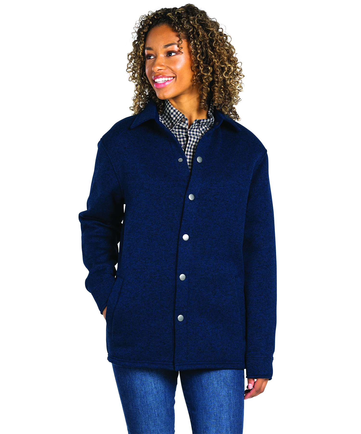 Heathered Fleece Snap Shacket 59
