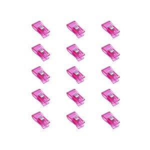 15 Pieces Versatile Plastic Clips In Metal Box For Document Organization 8