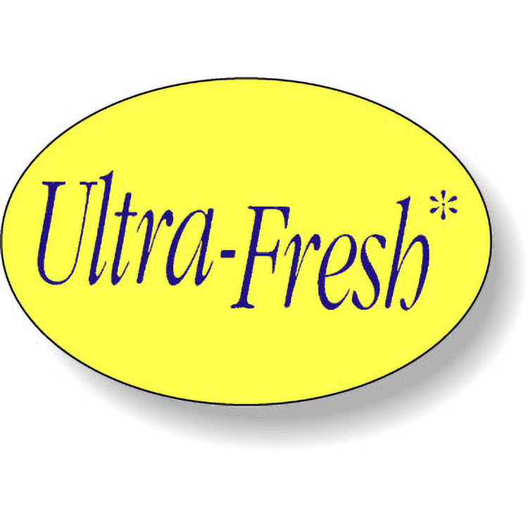 Fluorescent Chartreuse Flexo-Printed Stock Oval Roll Label (1"x1.5")