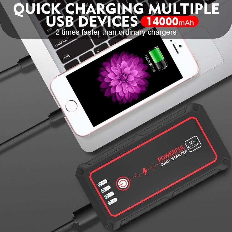 Emergency Kit 14000mah 1500A 12V  Jump Starter 2