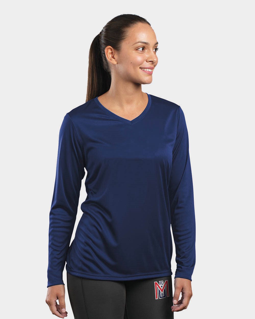 Women's Momentum Long Sleeve V-Neck T-Shirt - 222824 17