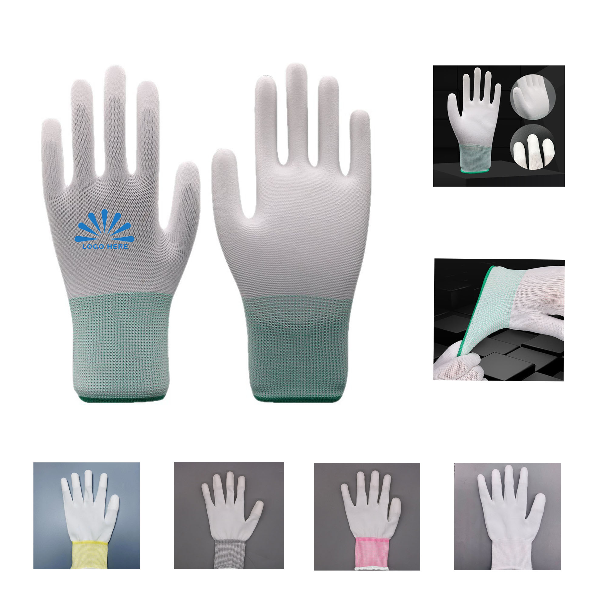 PU Anti-static Coated Labor Protection Gloves 2