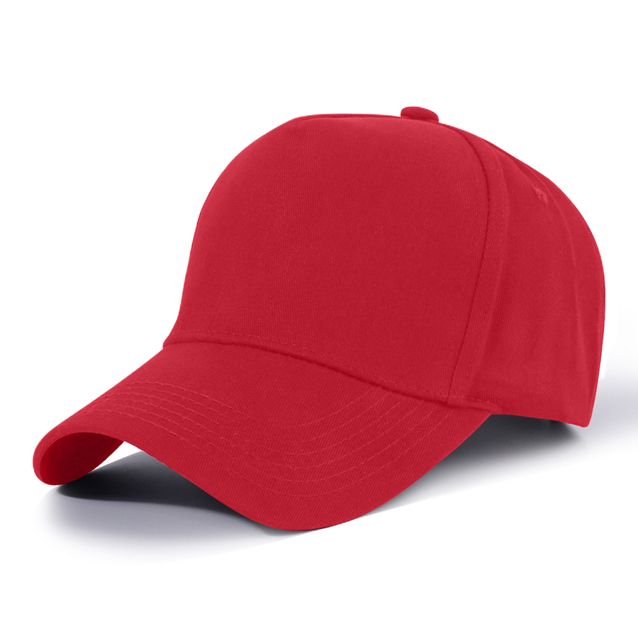 Stock Solid Color Cotton 5-Panel Baseball Cap 6