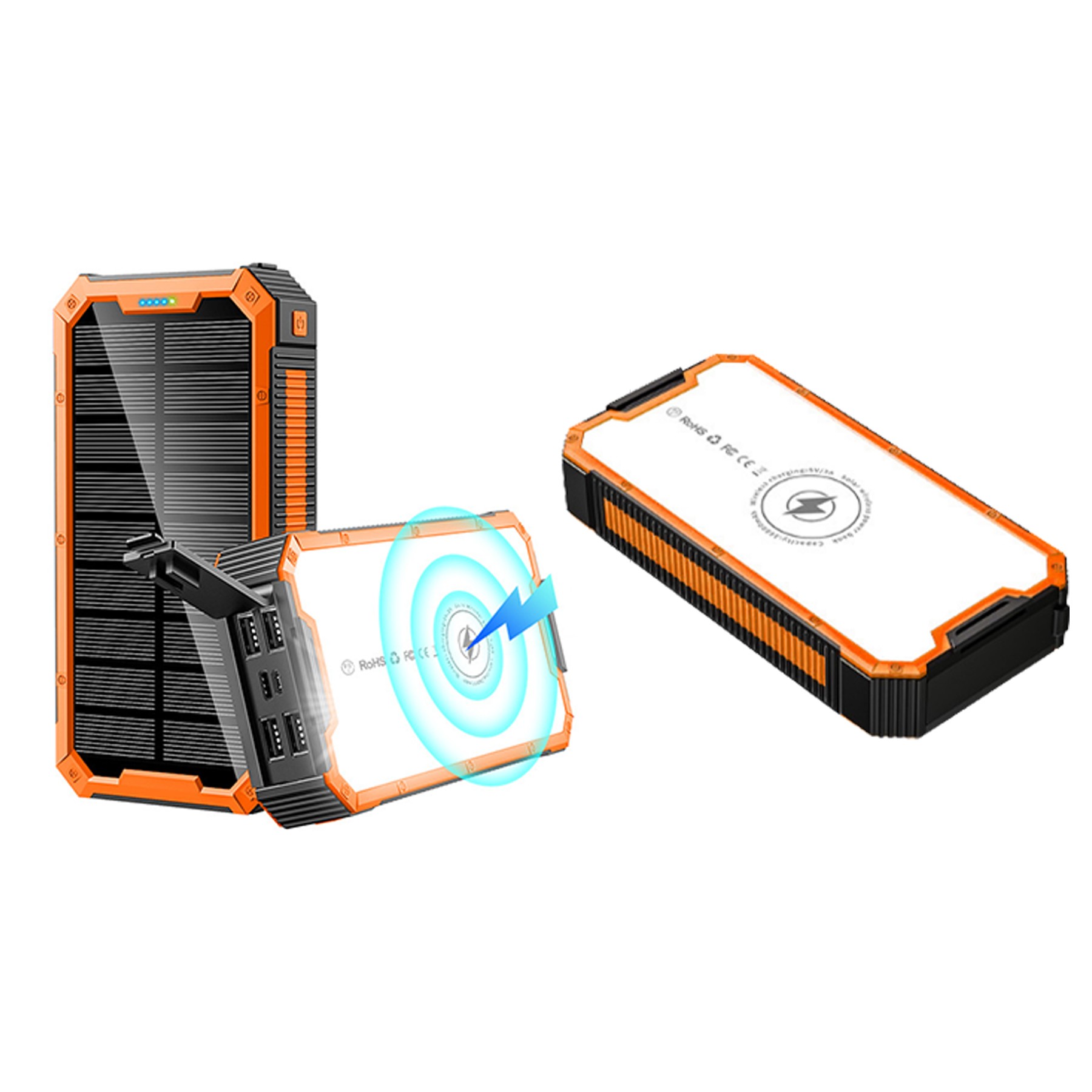 20000Mah Solar Power Bank Flashlight 3