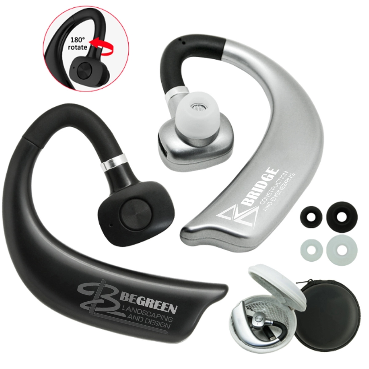Wireless Headset Dual Headphones Stereo Earphones Earbuds 4