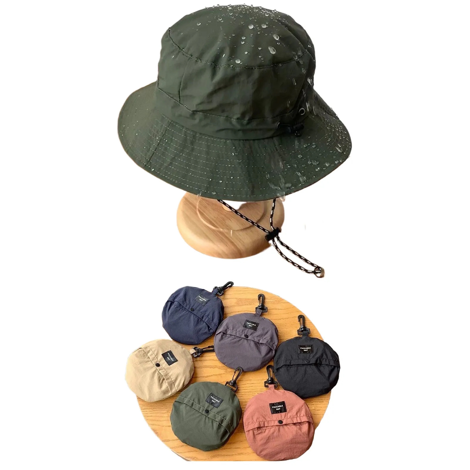 Collapsible Packable Waterproof Bucket Hats 1