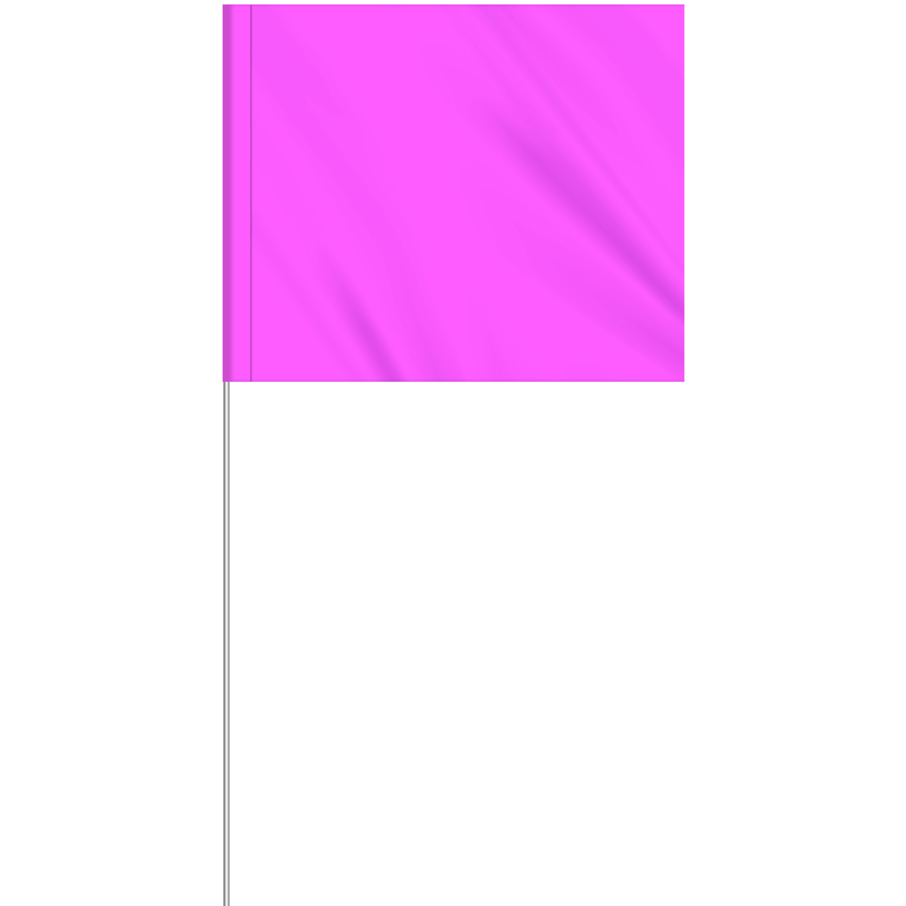 1-Color 5" x 6" Custom Vinyl Marking Flag w/ 27" Plastic Staff 31