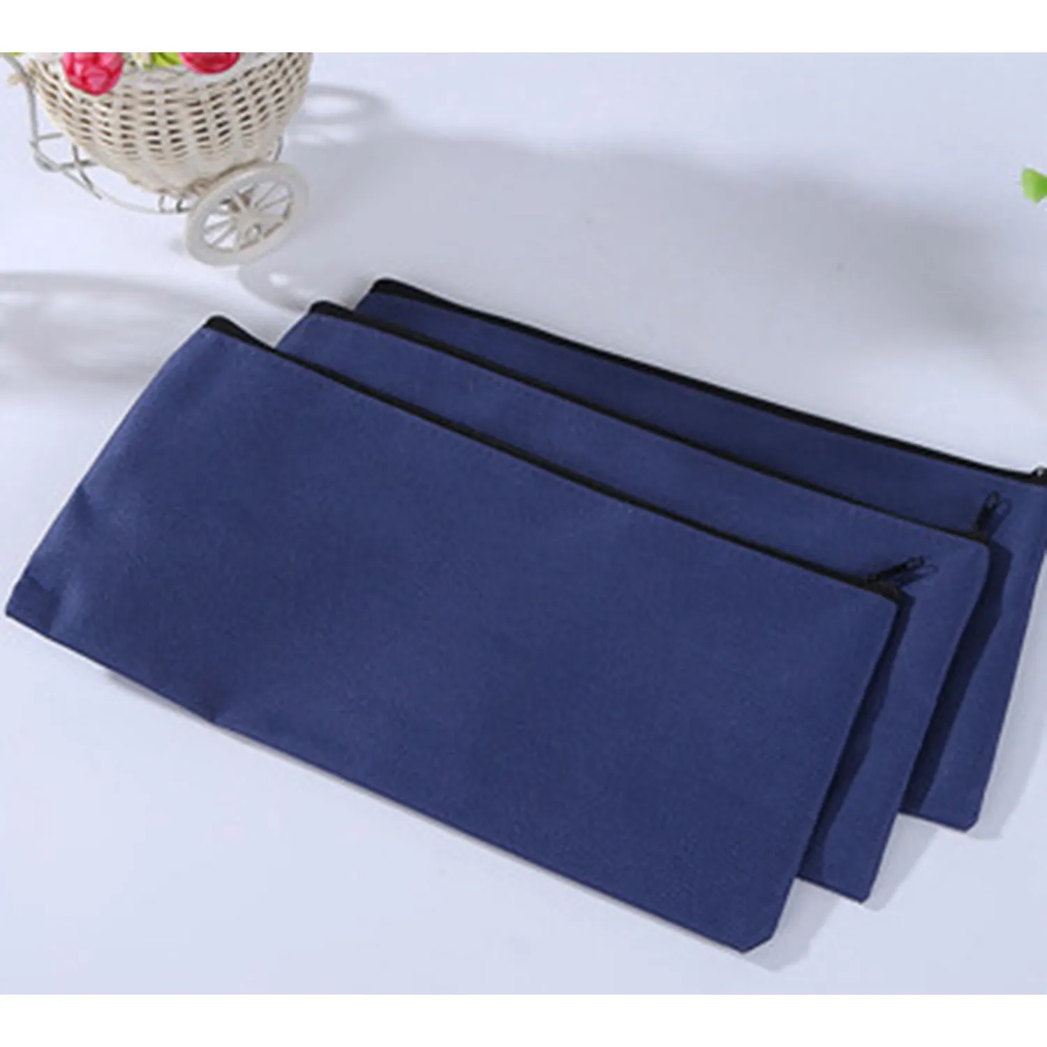 Zipper Custom Canvas Pencil Case 7