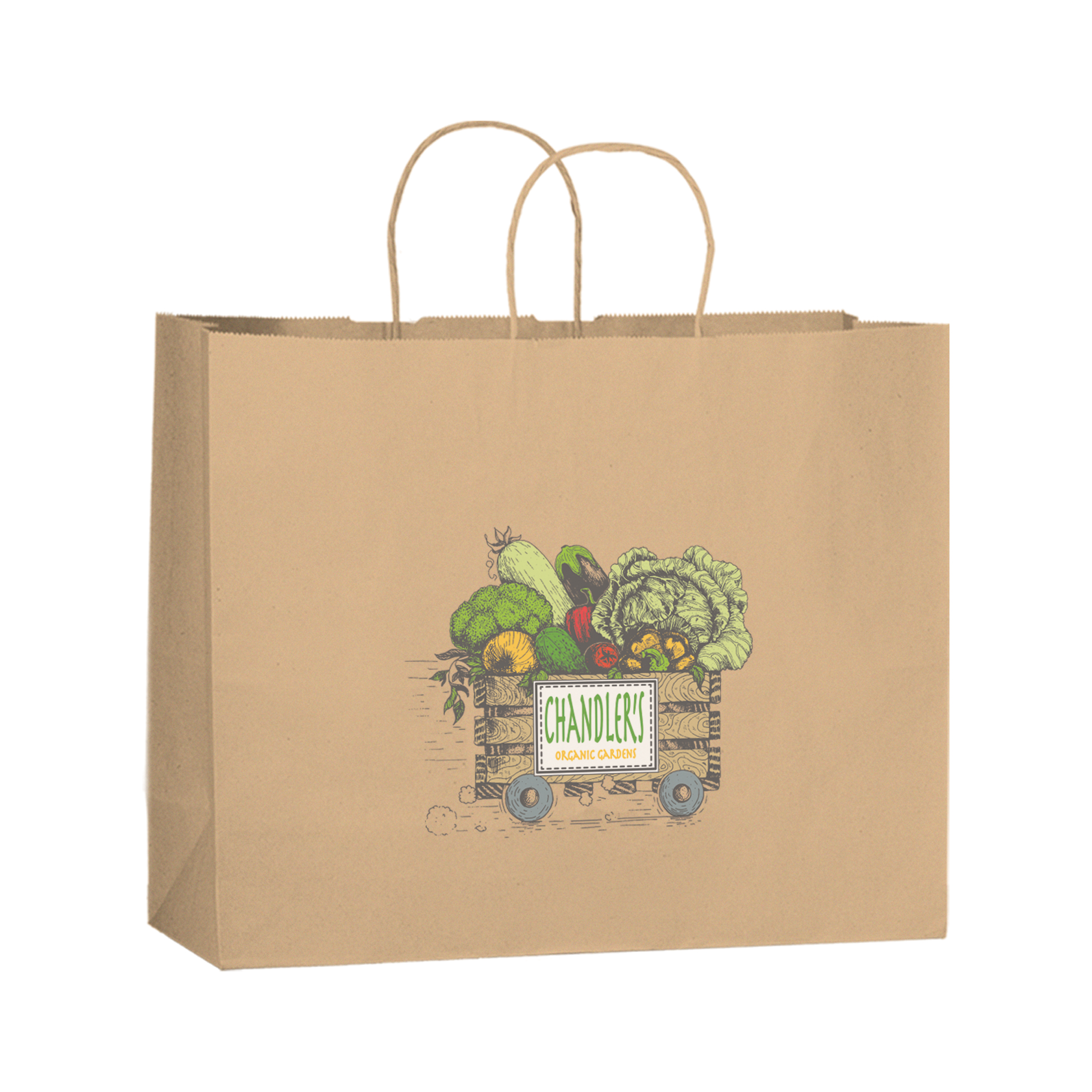 Natural Kraft Paper Shopper with Twisted Paper Handles 1