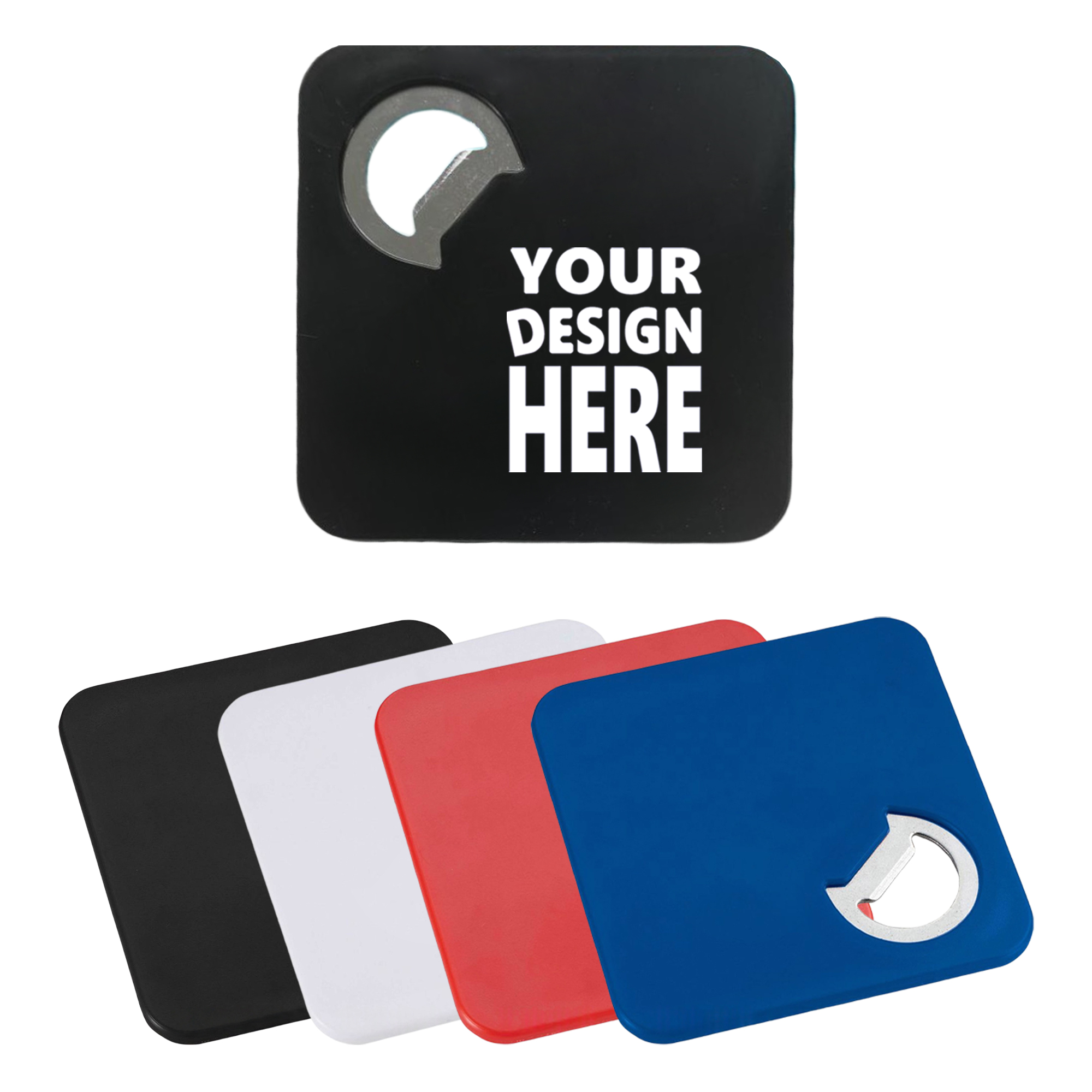 Portable Square Coaster Bottle Opener 2
