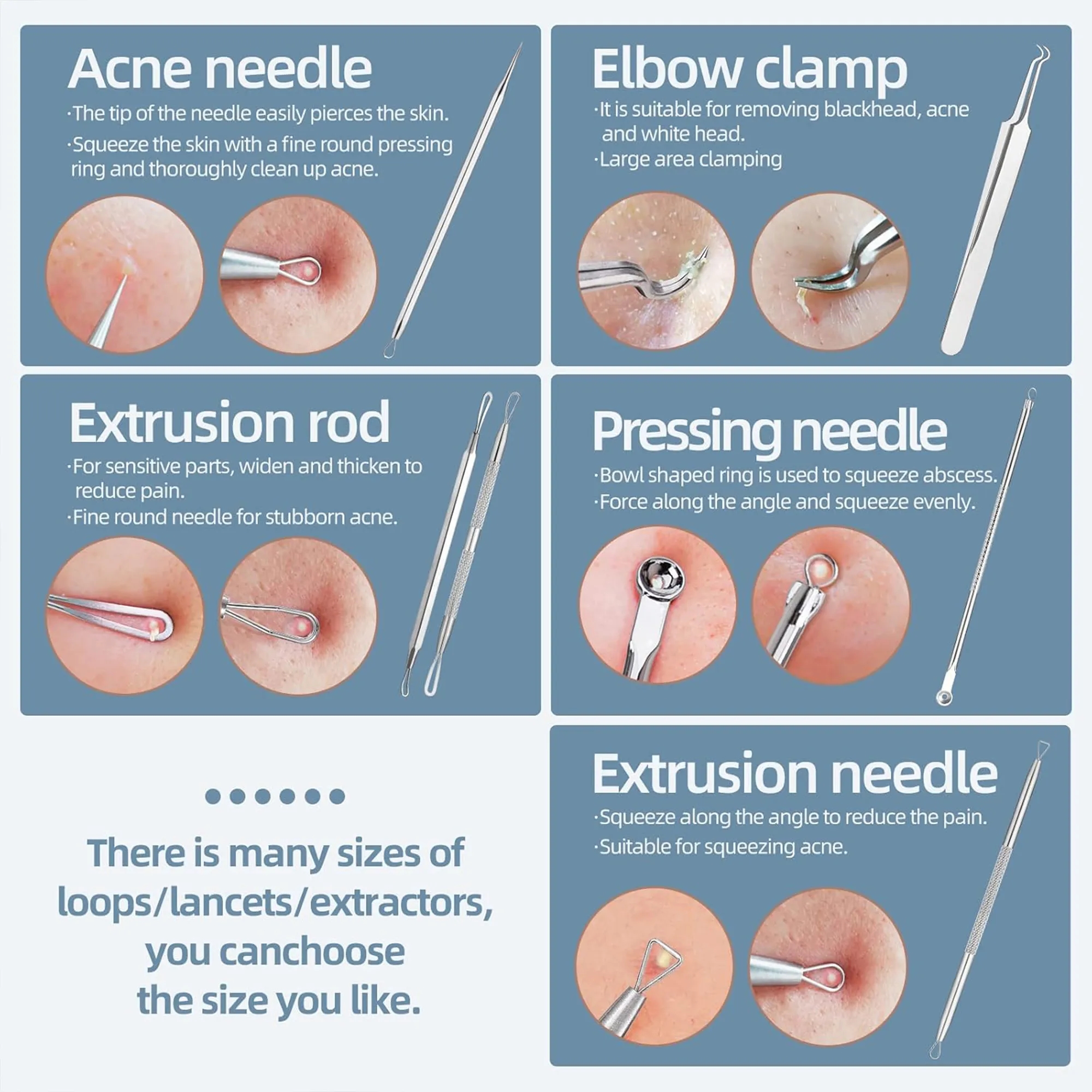 Stainless Steel Blackhead Remover Kit 2