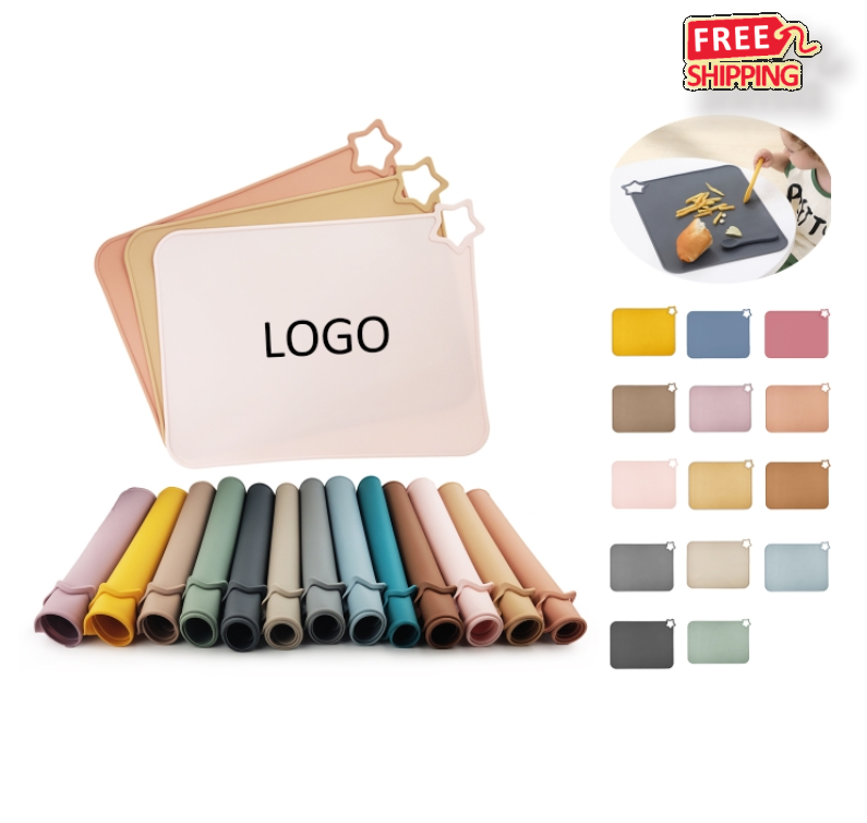 Non Slip Silicone Baby Placemat for Toddlers with Raised Edges Dishwasher Safe 6