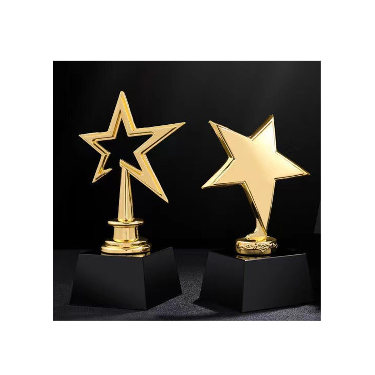 Golden Star with Crystal Pedestal Trophy 7