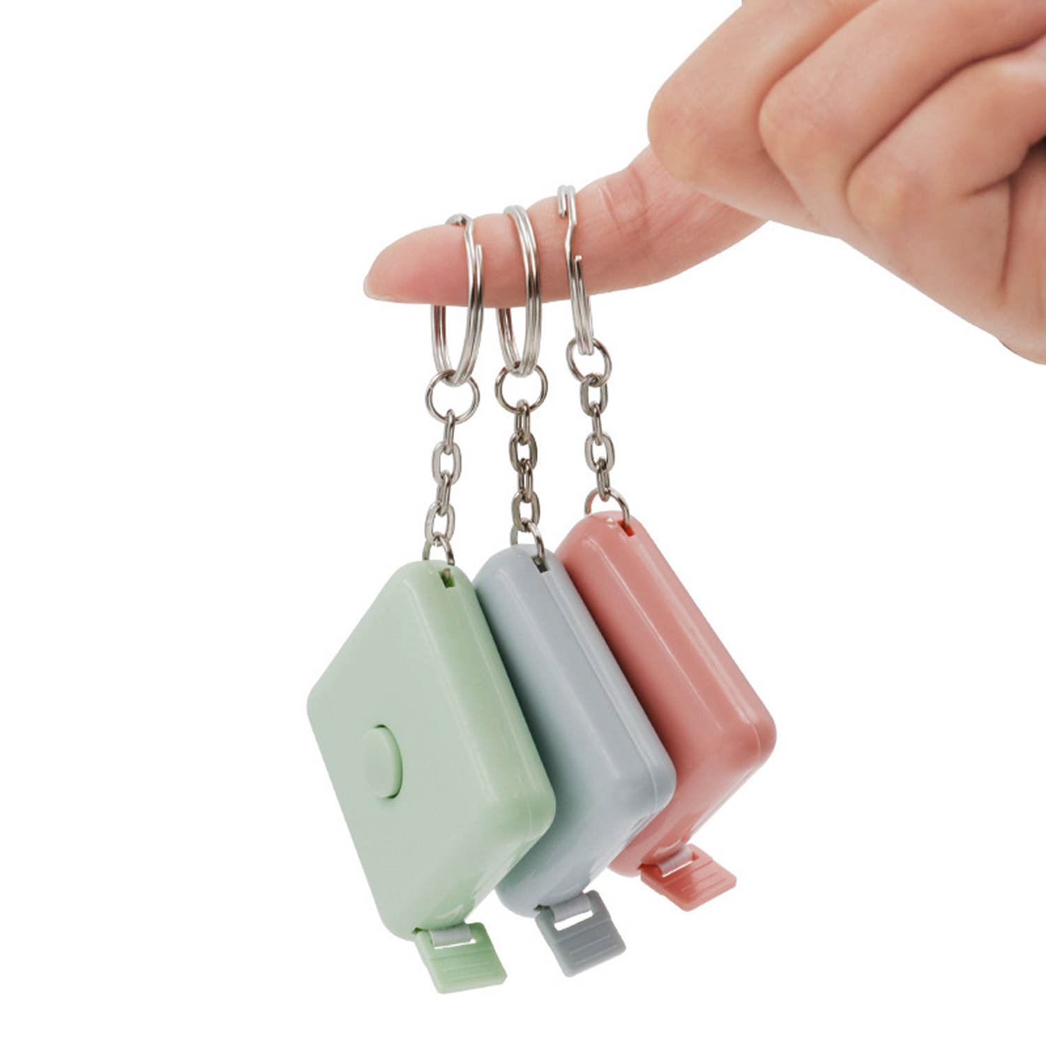 Mini Square Retractable Tape Measure Keychain 3