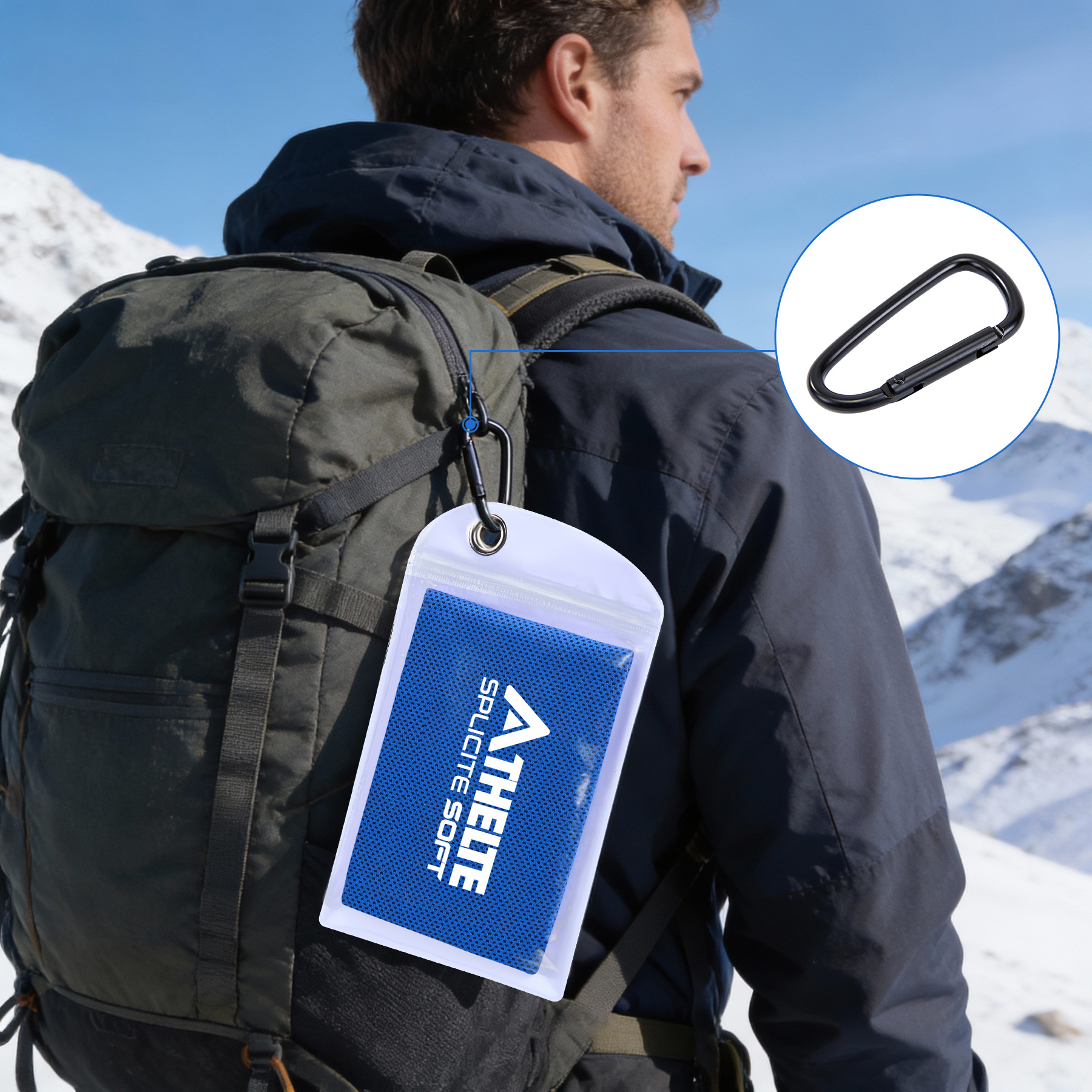 Breathable Cooling Towel With PVC Zip Pocket 10