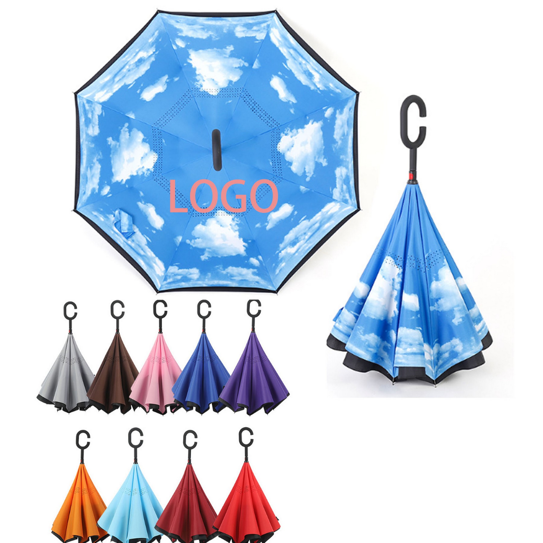 Inverted Reverse Upside Down Umbrella