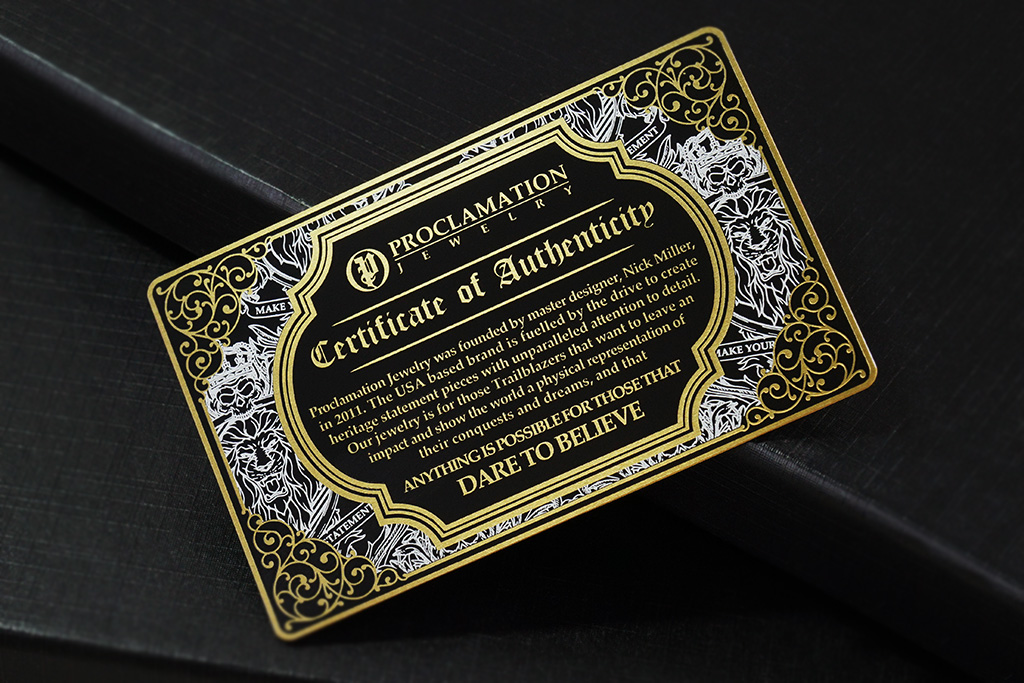 Brass Finish Business Cards 8