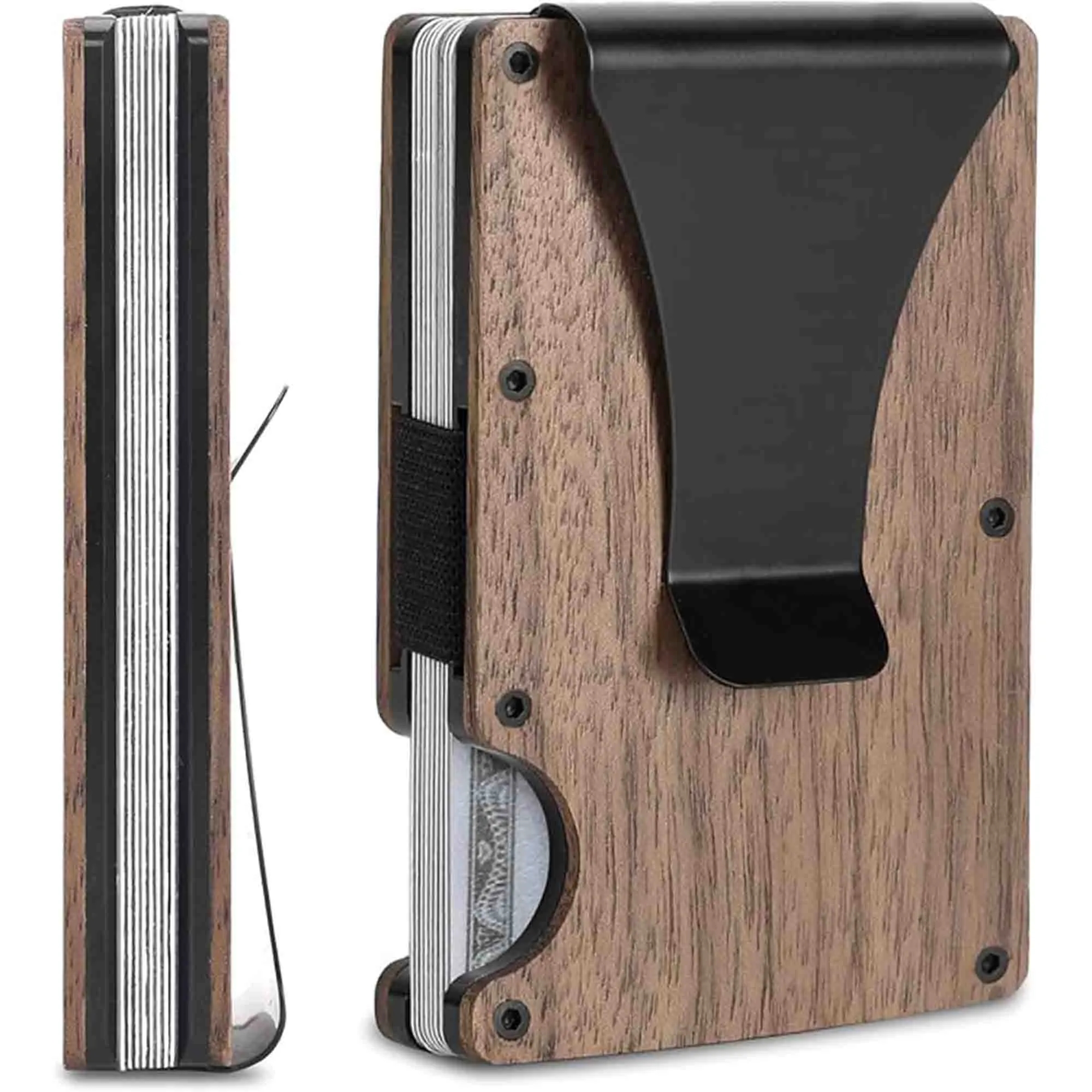 Minimalist Carbon Fiber RFID Blocking Aluminum Metal Wallet 7