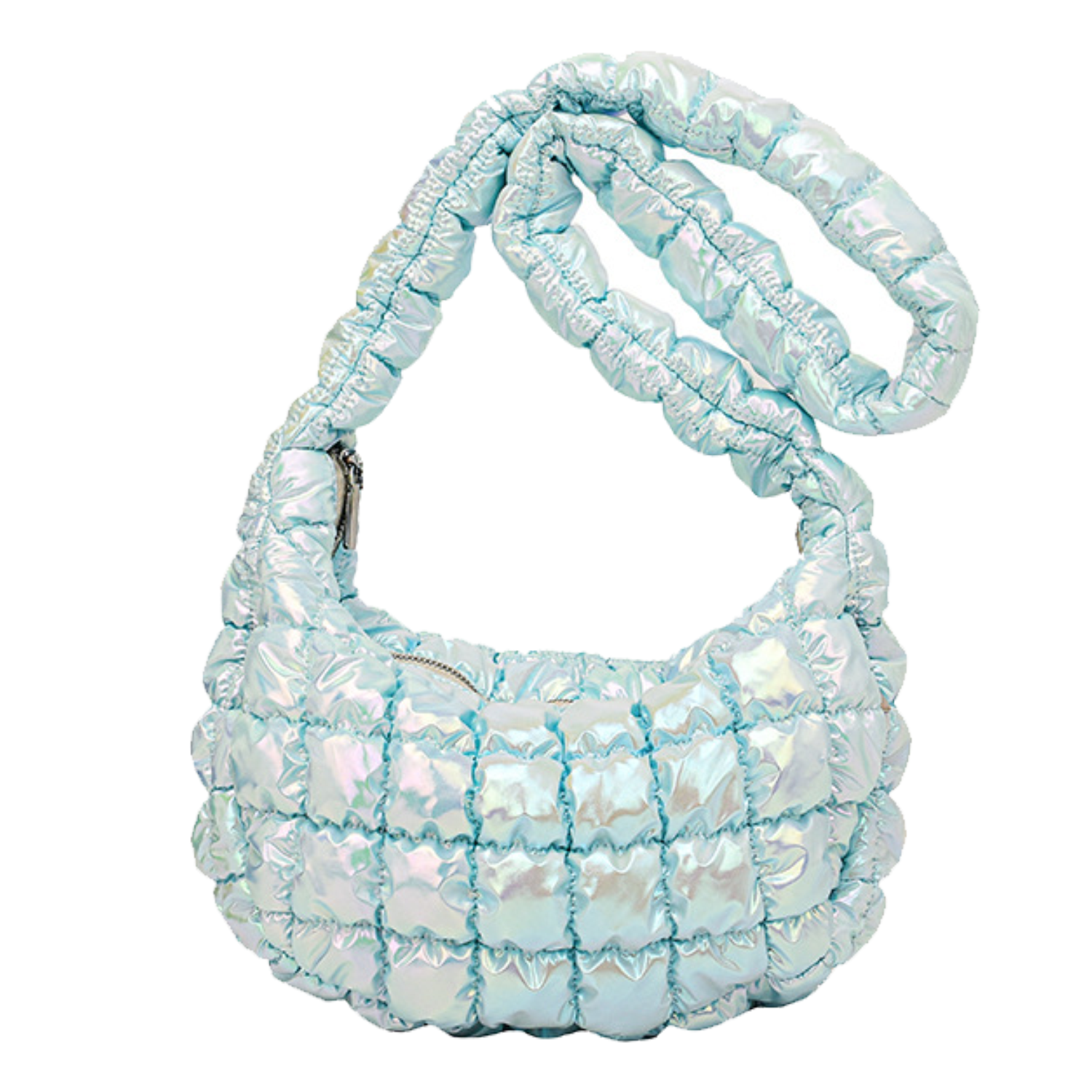 Soft Wrinkled Shiny Nylon Crossbody Bag 6