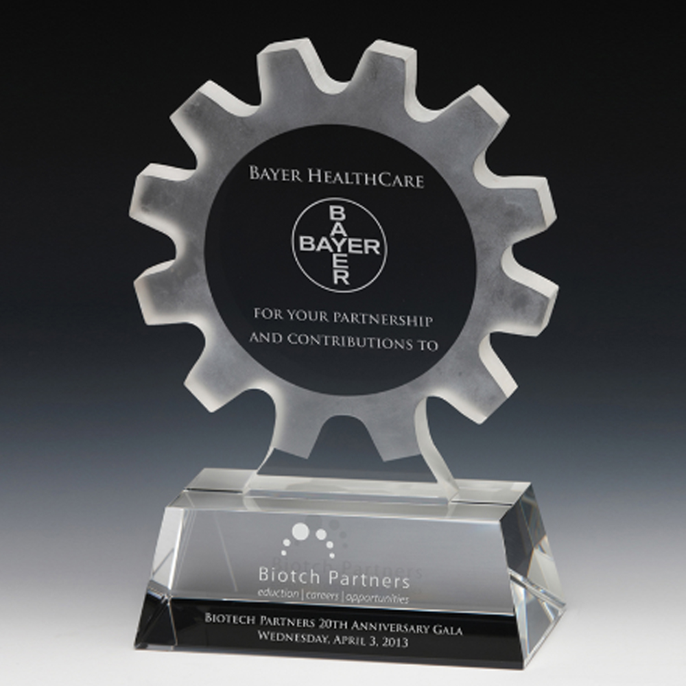 Gear Unique Design Crystal Award 2
