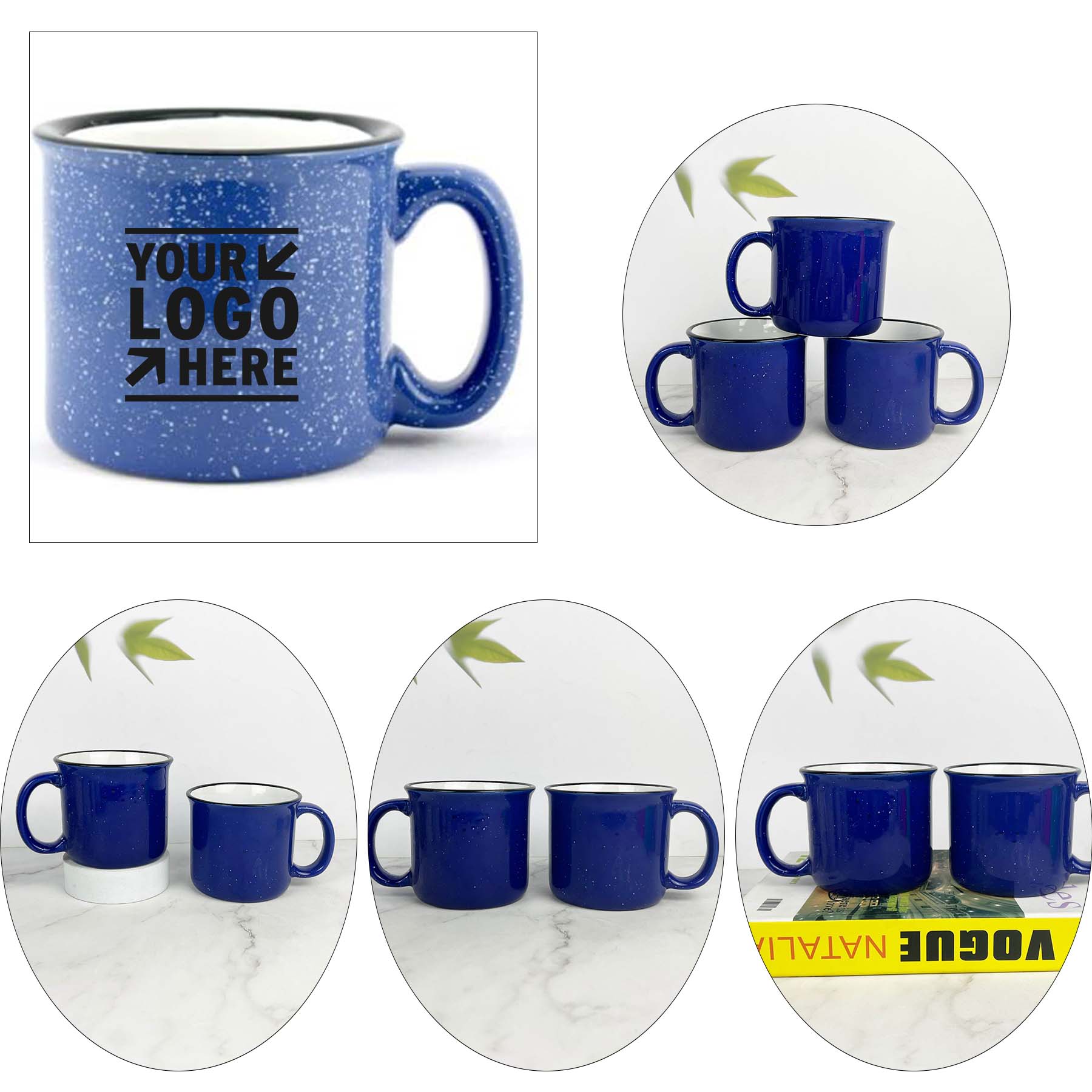 Ceramic Campfire Mug Indoor Picnic Outdoor Travel Coffee Tea Drinking Cup with Handle 2