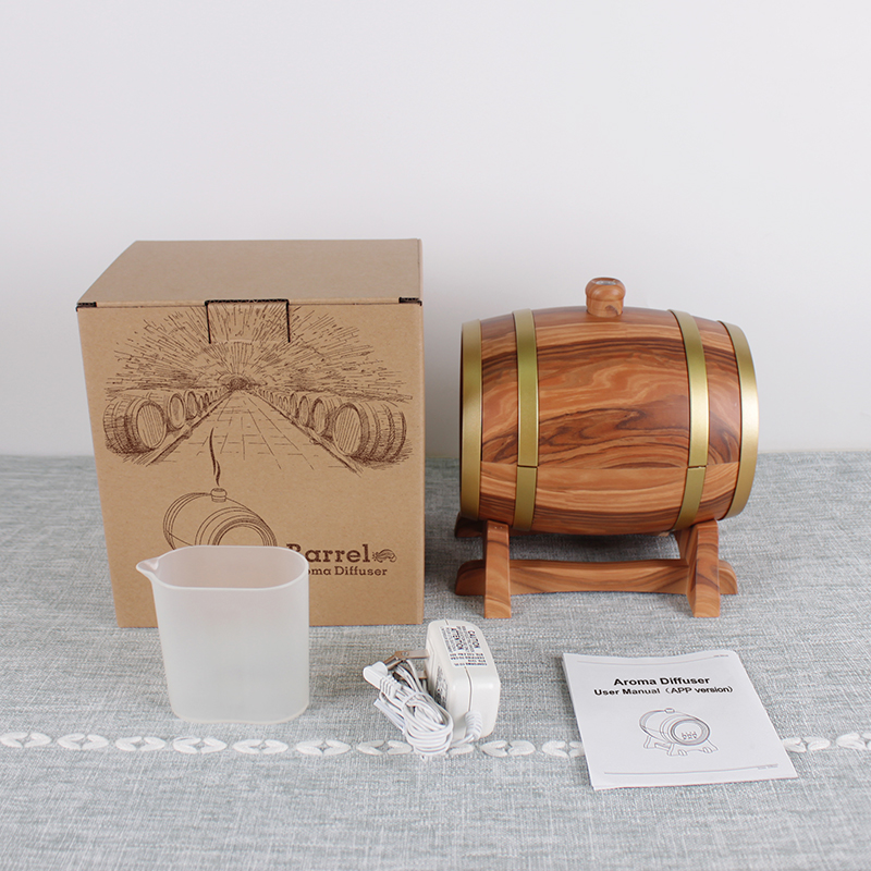 Oak Barrel Shaped 350ML Aroma Diffuser And Humidifier 8