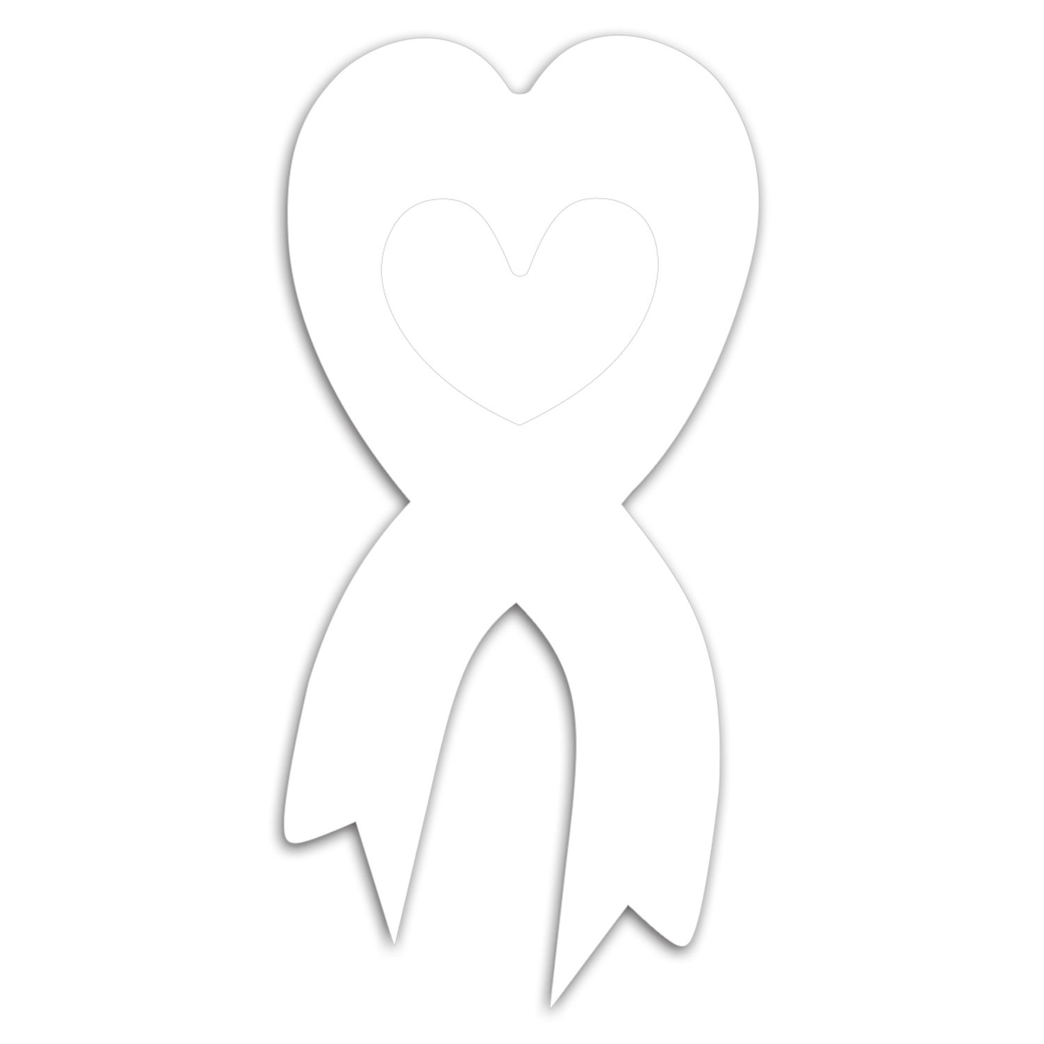 Ribbon Heart Car Sign Magnet 1