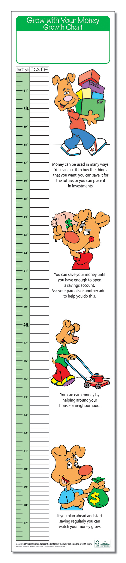 GROWTH CHART - Grow with your Money Children's Growth Chart 2